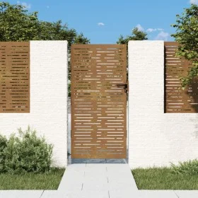 Corten steel garden gate square design 85x200 cm by vidaXL, garden gates - Ref: Foro24-153249, Price: 171,90 €, Discount: %