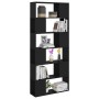 Librería separador madera contrachapada negro 80x24x186 cm en Librerías y estanterías | Comprar online en Foru.es