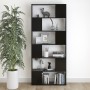 Librería separador madera contrachapada negro 80x24x186 cm en Librerías y estanterías | Comprar online en Foru.es