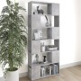 Librería separador contrachapada gris hormigón 80x24x186 cm en Librerías y estanterías | Comprar online en Foru.es