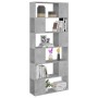 Librería separador contrachapada gris hormigón 80x24x186 cm en Librerías y estanterías | Comprar online en Foru.es