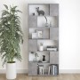 Librería separador contrachapada gris hormigón 80x24x186 cm en Librerías y estanterías | Comprar online en Foru.es