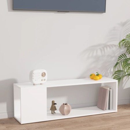 Mueble para TV madera contrachapada blanco 100x24x32 cm en Librerías y estanterías | Comprar online en Foru.es