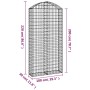 Cesta gaviones forma arco hierro galvanizado 100x30x200/220 cm de vidaXL, Maceteros y jardineras - Ref: Foro24-153430, Precio...