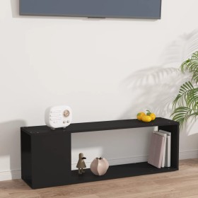 Mueble para TV madera contrachapada negro 100x24x32 cm en Librerías y estanterías | Comprar online en Foru.es