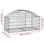 Cesta de gaviones forma arco hierro galvanizado 100x50x40/60 cm de vidaXL, Maceteros y jardineras - Ref: Foro24-153432, Preci...