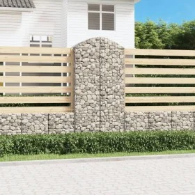 Cesta gaviones forma arco hierro galvanizado 100x50x200/220 cm de vidaXL, Maceteros y jardineras - Ref: Foro24-153440, Precio...