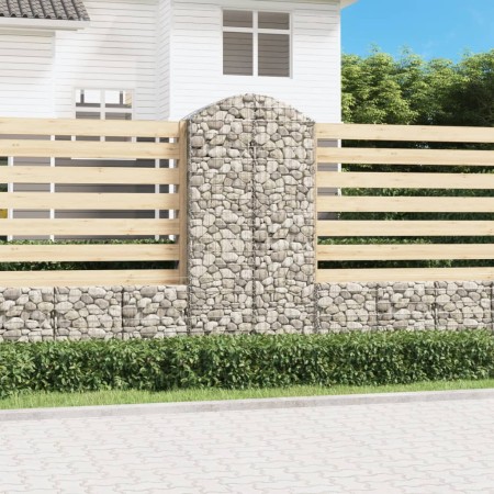 Cesta gaviones forma arco hierro galvanizado 100x50x200/220 cm de vidaXL, Maceteros y jardineras - Ref: Foro24-153440, Precio...