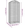 Cesta gaviones forma arco hierro galvanizado 100x50x200/220 cm de vidaXL, Maceteros y jardineras - Ref: Foro24-153440, Precio...