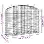 Cesta gaviones forma arco hierro galvanizado 200x50x140/160 cm de vidaXL, Maceteros y jardineras - Ref: Foro24-153477, Precio...