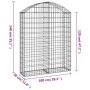 Cesta gaviones forma arco hierro galvanizado 100x30x120/140 cm de vidaXL, Maceteros y jardineras - Ref: Foro24-153426, Precio...