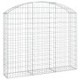 Cesta gaviones forma arco hierro galvanizado 150x30x120/140 cm de vidaXL, Maceteros y jardineras - Ref: Foro24-153446, Precio...