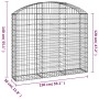 Cesta gaviones forma arco hierro galvanizado 150x30x120/140 cm de vidaXL, Maceteros y jardineras - Ref: Foro24-153446, Precio...