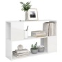 Librería de madera contrachapada blanco brillante 100x24x63 cm en Librerías y estanterías | Comprar online en Foru.es