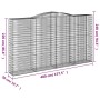 Cesta gaviones forma arco hierro galvanizado 400x50x220/240 cm de vidaXL, Maceteros y jardineras - Ref: Foro24-153541, Precio...