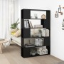 Librería separador madera contrachapada negro 100x24x155 cm en Librerías y estanterías | Comprar online en Foru.es