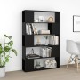 Librería separador madera contrachapada negro 100x24x155 cm en Librerías y estanterías | Comprar online en Foru.es
