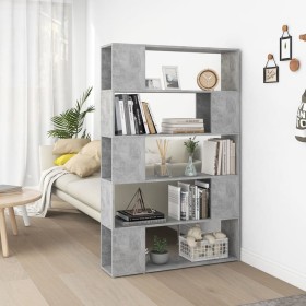 Librería separador contrachapada gris hormigón 100x24x155 cm en Librerías y estanterías | Comprar online en Foru.es