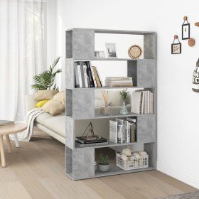 Librería separador contrachapada gris hormigón 100x24x155 cm en Librerías y estanterías | Comprar online en Foru.es