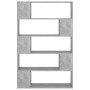 Librería separador contrachapada gris hormigón 100x24x155 cm en Librerías y estanterías | Comprar online en Foru.es