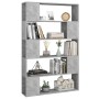 Librería separador contrachapada gris hormigón 100x24x155 cm en Librerías y estanterías | Comprar online en Foru.es