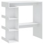 Mesa bar estante almacenaje contrachapada blanco 100x50x101,5cm en Mesas de comedor | Comprar online en Foru.es