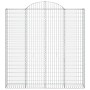 Cesta gaviones forma arco hierro galvanizado 200x30x200/220 cm de vidaXL, Maceteros y jardineras - Ref: Foro24-153490, Precio...