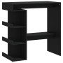 Mesa bar estante almacenaje contrachapada negro 100x50x101,5 cm en Mesas de comedor | Comprar online en Foru.es