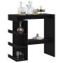 Mesa bar estante almacenaje contrachapada negro 100x50x101,5 cm en Mesas de comedor | Comprar online en Foru.es