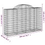 Cesta gaviones forma arco hierro galvanizado 200x50x120/140 cm de vidaXL, Maceteros y jardineras - Ref: Foro24-153496, Precio...