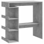 Mesa bar almacenaje contrachapada gris hormigón 100x50x101,5 cm en Mesas de comedor | Comprar online en Foru.es