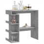 Mesa bar almacenaje contrachapada gris hormigón 100x50x101,5 cm en Mesas de comedor | Comprar online en Foru.es