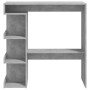 Mesa bar almacenaje contrachapada gris hormigón 100x50x101,5 cm en Mesas de comedor | Comprar online en Foru.es