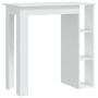 Mesa bar con estante madera contrachapada blanco 102x50x103,5cm en Mesas de comedor | Comprar online en Foru.es