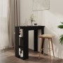 Mesa bar con estante madera contrachapada negro 102x50x103,5 cm en Mesas de comedor | Comprar online en Foru.es