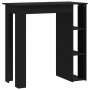 Mesa bar con estante madera contrachapada negro 102x50x103,5 cm en Mesas de comedor | Comprar online en Foru.es