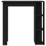Mesa bar con estante madera contrachapada negro 102x50x103,5 cm en Mesas de comedor | Comprar online en Foru.es