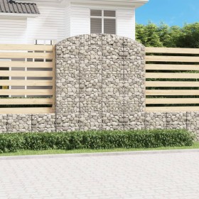 Cesta gaviones forma arco hierro galvanizado 200x30x220/240 cm de vidaXL, Maceteros y jardineras - Ref: Foro24-153471, Precio...
