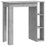 Mesa bar con estante contrachapada gris hormigón 102x50x103,5cm en Mesas de comedor | Comprar online en Foru.es