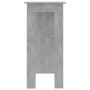 Mesa bar con estante contrachapada gris hormigón 102x50x103,5cm en Mesas de comedor | Comprar online en Foru.es