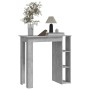 Mesa bar con estante contrachapada gris hormigón 102x50x103,5cm en Mesas de comedor | Comprar online en Foru.es