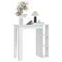 Mesa bar con estante contrachapada blanco brillo 102x50x103,5cm en Mesas de comedor | Comprar online en Foru.es