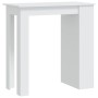 Mesa bar estante almacenaje contrachapada blanco 102x50x103,5cm en Mesas de comedor | Comprar online en Foru.es