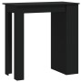 Mesa bar estante almacenaje contrachapada negro 102x50x103,5 cm en Mesas de comedor | Comprar online en Foru.es