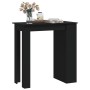 Mesa bar estante almacenaje contrachapada negro 102x50x103,5 cm en Mesas de comedor | Comprar online en Foru.es