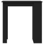 Mesa bar estante almacenaje contrachapada negro 102x50x103,5 cm en Mesas de comedor | Comprar online en Foru.es