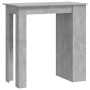 Mesa alta con estante almacenaje gris hormigón 102x50x103,5 cm en Mesas de comedor | Comprar online en Foru.es