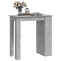 Mesa alta con estante almacenaje gris hormigón 102x50x103,5 cm en Mesas de comedor | Comprar online en Foru.es