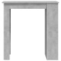 Mesa alta con estante almacenaje gris hormigón 102x50x103,5 cm en Mesas de comedor | Comprar online en Foru.es