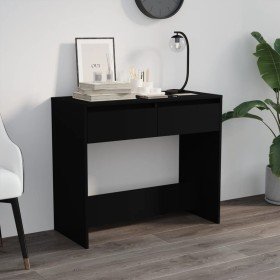 Mesa consola de madera contrachapada negro 89x41x76,5 cm en Mesas auxiliares | Comprar online en Foru.es